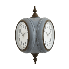 Creative Co-Op Metal Double Sided Wall Clock