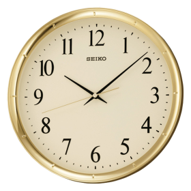 Seiko 12" Ultra-Modern Gold-Tone Wall Clock, Quartz, Analog, QXA417GLH