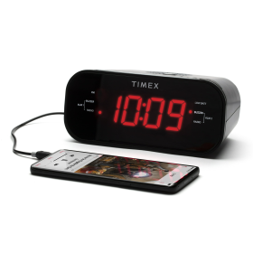 Timex Audio T231GRY2 AM/FM Dual Alarm Clock Radio with Digital Tuning (Gunmetal Gray)