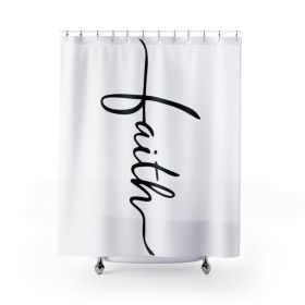 Home Decor, Fabric Shower Curtain - Waterproof, Faith Christian Inspiration