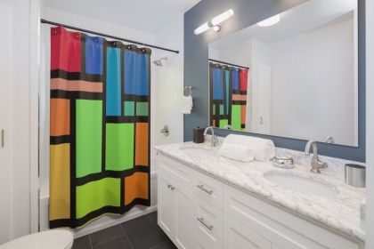 Fabric Shower Curtain, Colorblocks - Sc20898