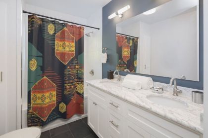 Fabric Shower Curtain, Bohemian Blue - S209481