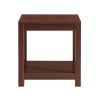 Classic brown Side Table,2-Tier Small Space End Table,Modern Night Stand,Sofa table,Side Table with Storage Shelve