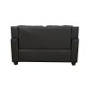 Black Faux Living Room Sofa Set