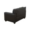 Black Faux Living Room Sofa Set