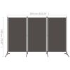 3-Panel Room Divider Anthracite 102.4"x70.9"
