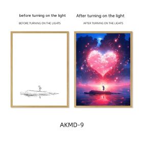 Couple Watch Fireworks Healing Lighting Painting Small Night Lamp Pendulum Painting (Option: AKMD9-Large Style 1)
