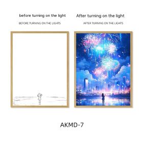 Couple Watch Fireworks Healing Lighting Painting Small Night Lamp Pendulum Painting (Option: AKMD7-Large Style 1)
