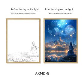 Couple Watch Fireworks Healing Lighting Painting Small Night Lamp Pendulum Painting (Option: AKMD8-Large Style 1)