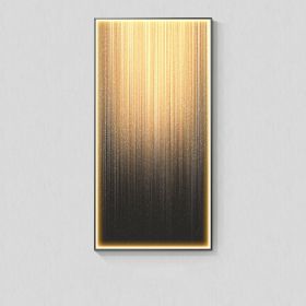 Modern Light Luxury Wall Abstract With Light Hanging Picture (Option: H-50X100CM-Black Frame)