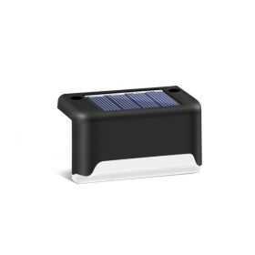New Solar Light Outdoor Courtyard Home Outdoor Garden Decoration Led Colorful Landscape Staircase Lighting (Option: Black White light)
