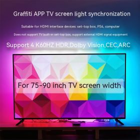 TV Sync Ambience Light Streamer Colorful Graffiti APP TV (Option: EU-Applicable To 75to90 Inch TV)
