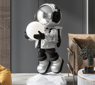 Large Floor-to-ceiling Decoration Light In Astronaut Welcome Room (Option: Silver-AU)