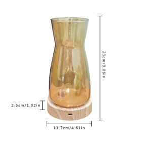Magic Color Rotating LED Light Vase Creative Lamp Home Decor (Option: Amber)