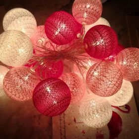 Net Red Girl Heart Lantern String Christmas Decoration Small Lantern (Option: Red-Battery models)