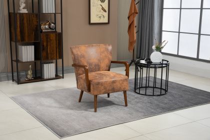 COOLMORE Wood Frame Armchair, Modern Accent Chair Lounge Chair for Living Room (Color: as Pic)