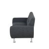 Black Grey Linen Living Room Sofa Set
