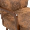 COOLMORE Wood Frame Armchair, Modern Accent Chair Lounge Chair for Living Room