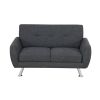 Black Grey Linen Living Room Sofa Set