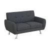 Black Grey Linen Living Room Sofa Set