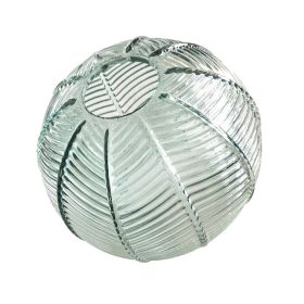 Green Tree Leaf Pattern Glass Chandelier Dining Room Light (Option: Without Bulb-25cm)