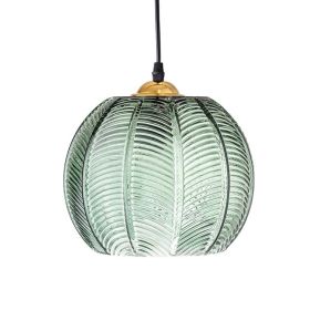 Green Tree Leaf Pattern Glass Chandelier Dining Room Light (Option: 4W Warm Light-15cm)